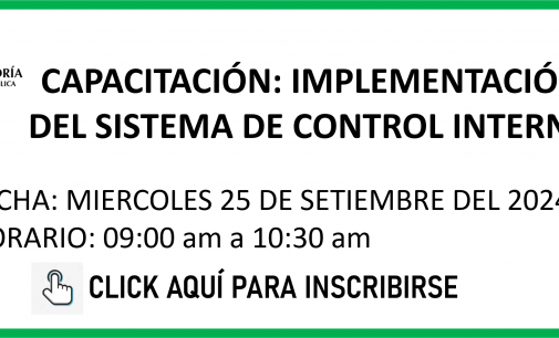 CAPACITACION: IMPLEMENTACION DEL SISTEMA DE CONTROL INTERNO